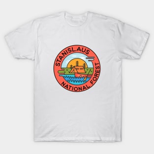 Stanislaus National Forest California Camping Canoe T-Shirt